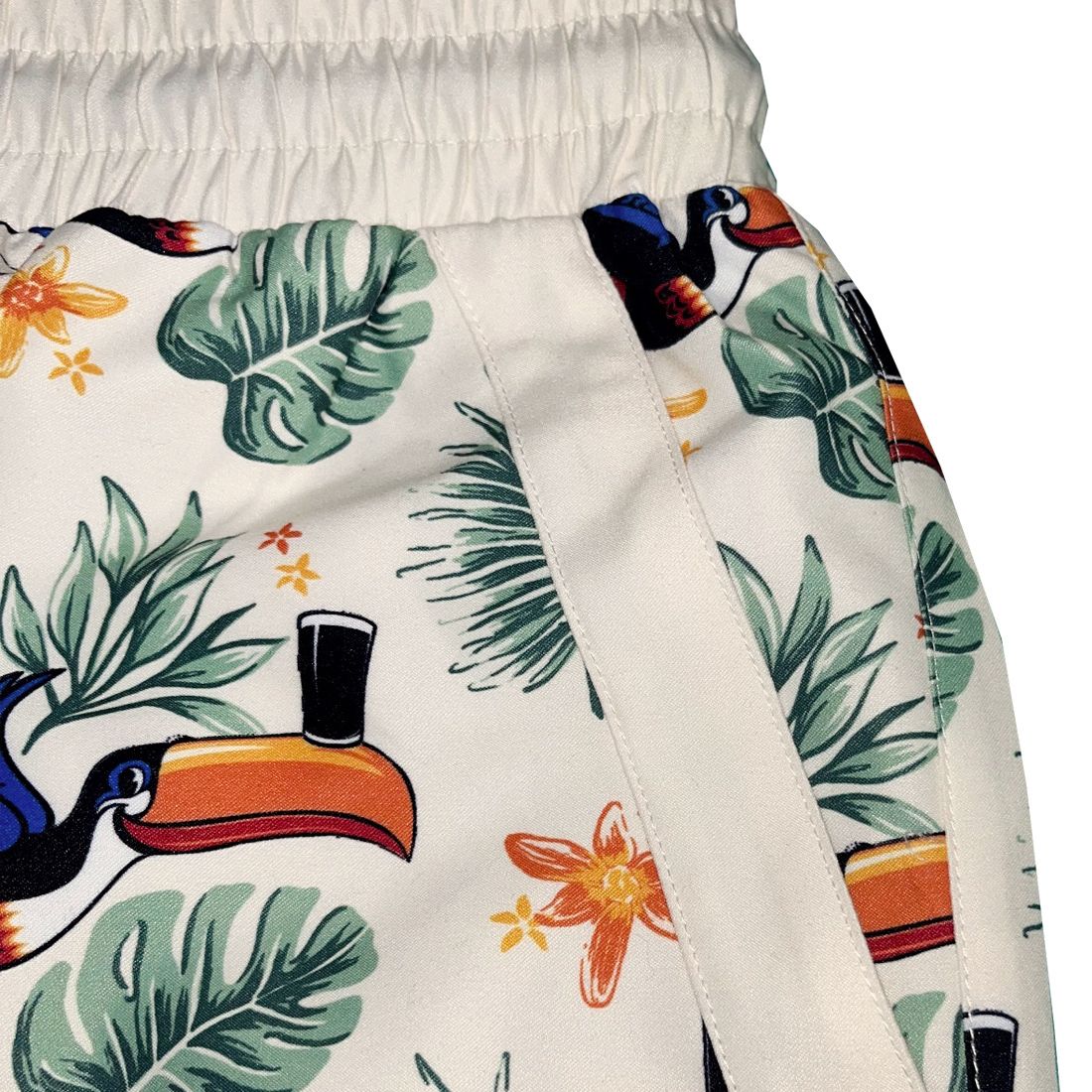 Guinness Badeshirts mitTukan Motiv Hawaiian Print XL