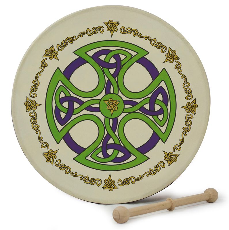 Waltons Bodhrán, 30 cm, Brosna Cross, Rahmentrommel-Set