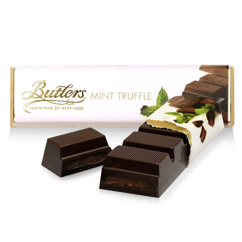 Butlers Irish Schokoladenriegel mit Minzcreme-Trüffelfüllung  10 x75g MHD: 29.01.2026 Butlers Irish Schokoladenriegel mit Minzcreme-Trüffelfüllung  10 x75g MHD: 29.01.2026