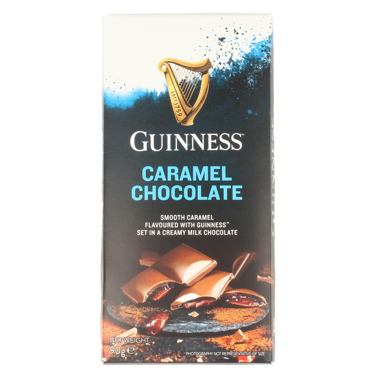 Guinness Caramel Chocolate 90g – Irische Vollmilchschokolade mit Karamell & Guinness Bier