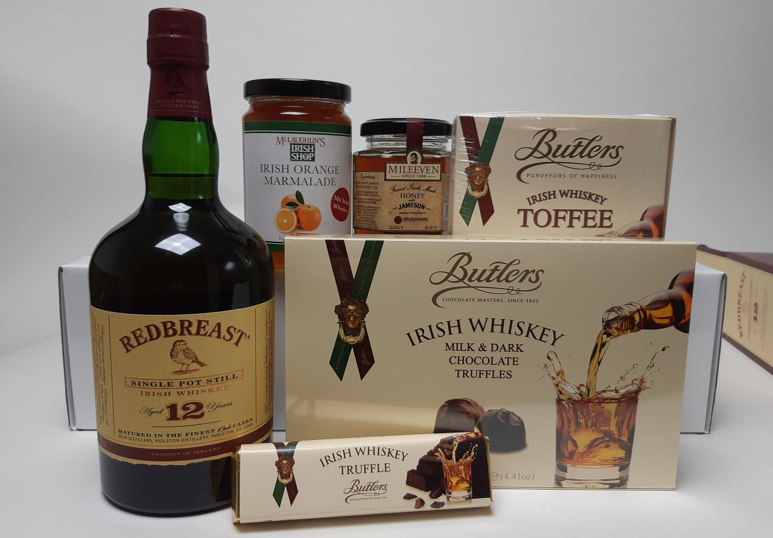 Irisches Spezialitätenpaket mit Redbreast Pure Pot Still Whiskey