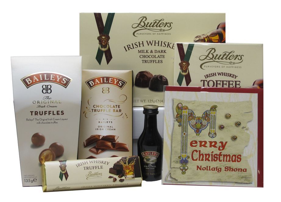 Baileys Irish Cream und Butlers IrishWhiskey Weihnachtsgeschenk.RED