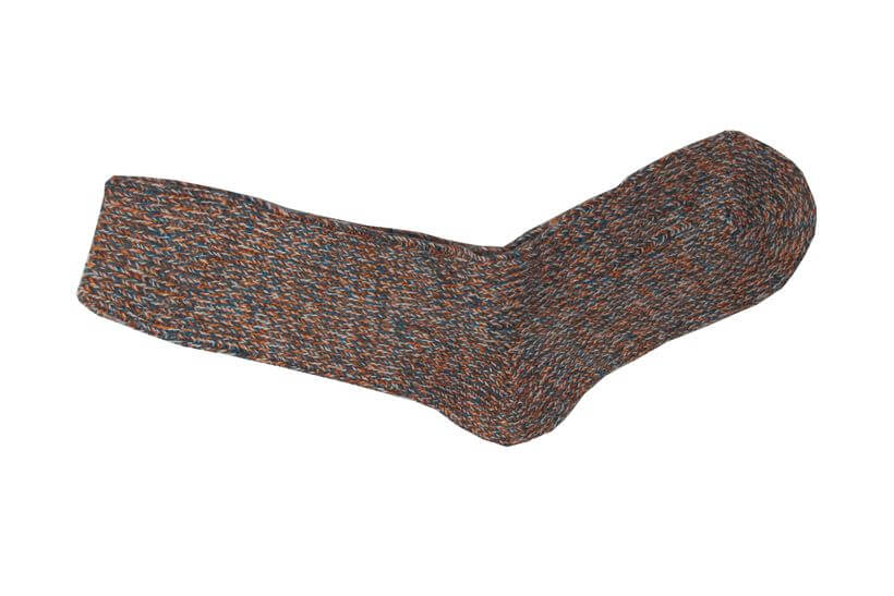 Irische Wollsocken für Damen und Herren. Orangemeliert M