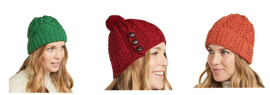 Irische Strickmtze aus Merinowolle.1