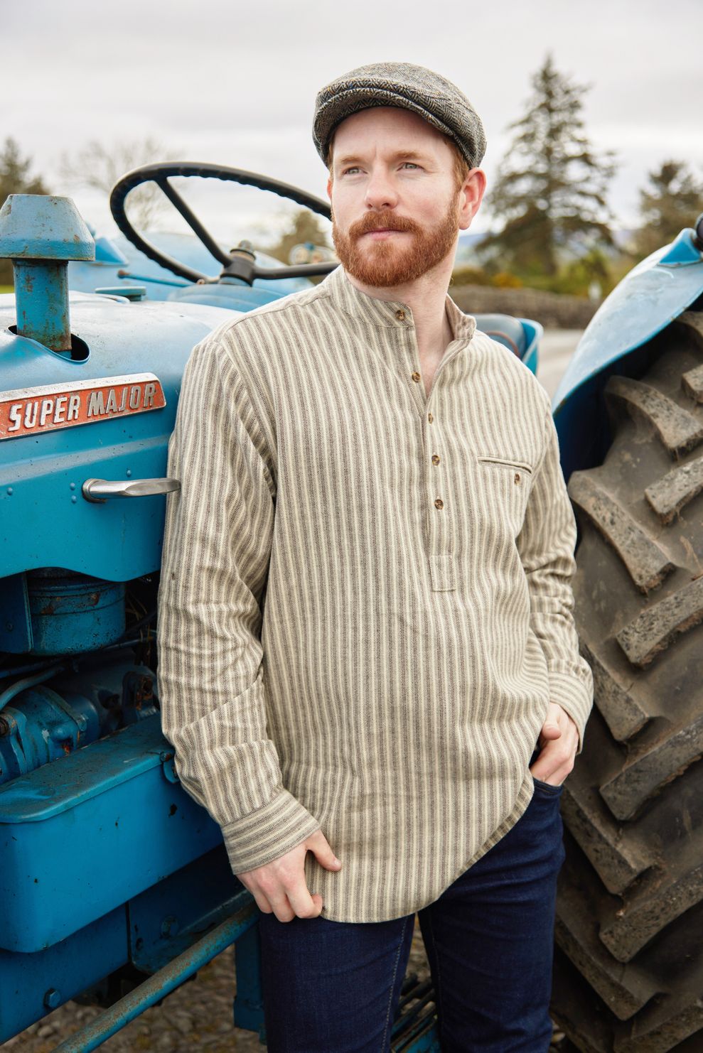 Grandfather Shirt. Original Stehkragenhemd aus Irland von Lee Valley L