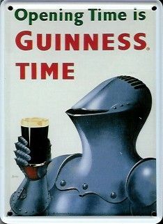 Guinness Mini-Webeschild und Magnet Ritter