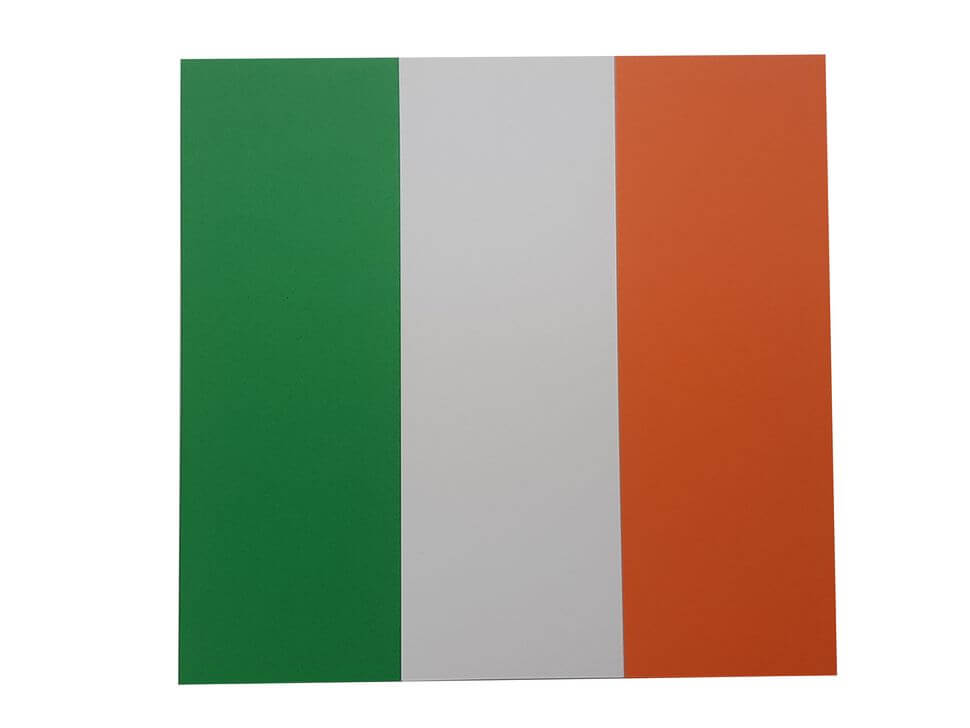 Dekostreifen in den Irischen Nationalfarben