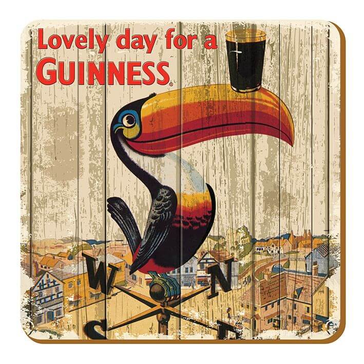 Guinness Untersetzer Toucan auf der Wetterfahne