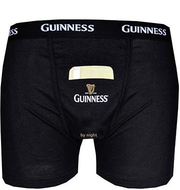 Guinness Boxer Shorts, schwarz mit Pint by Night Motiv M