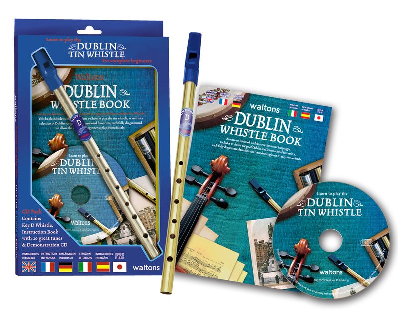 Dubliner Irische Flöte Tin Whistle für Anfänger mit Lehrheft und CD