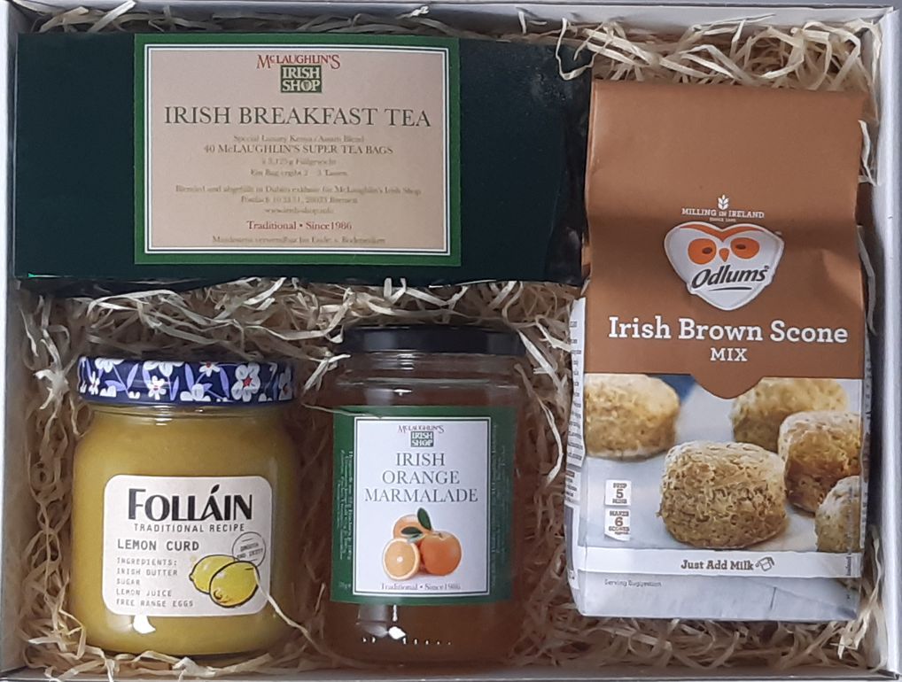 Irisches Teatime Spezialitätenpaket mit Scones Irisches Teatime Spezialitätenpaket mit Scones