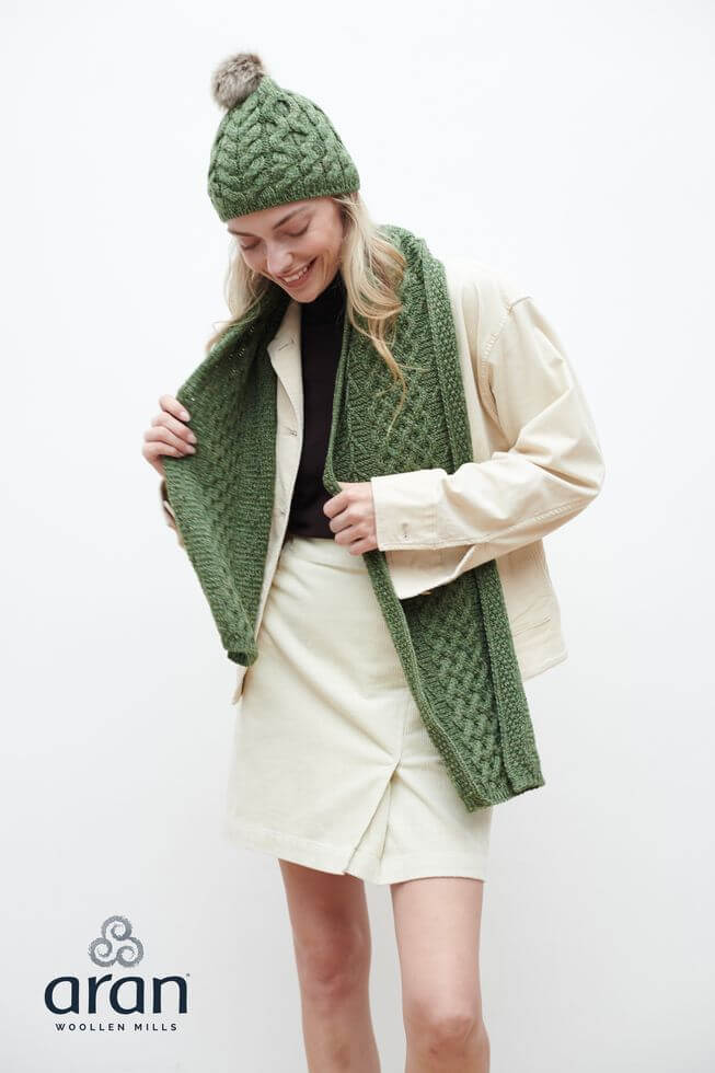 Irischer Langschal gestrickt aus Supersoft Merinowolle