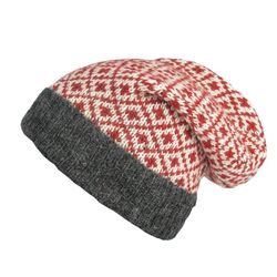 irische tracht beanie rotweis th